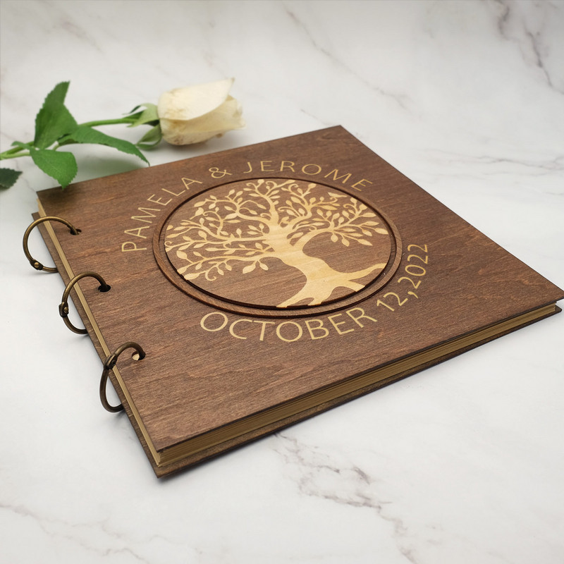 Carte de oaspeți de nuntă personalizată Carte de nuntă gravată Carte de semnături personalizată Album de nuntă Amintiri pentru invitații la nuntă