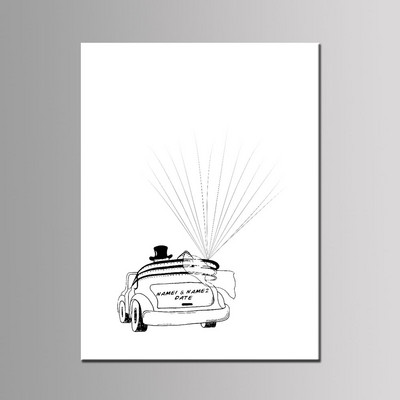 DIY karikatūras auto pirkstu nospiedumu parakstu viesu grāmata bērniem dzimšanas dienas ballīšu dekorēšanai DIY kāzu mīļotājam balonu koku cavas glezna
