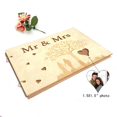 MR MRS Sirds koks Koka Kāzu Gues Tgrāmata Mrs Mrs. Foto rāmis Kāzu viesu pierakstīšanās grāmata Kāzu autogrāfu grāmata Pierakstīšanās grāmata