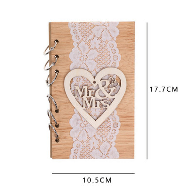 Carte de oaspeți Mică Cărți de nuntă pentru ca oaspeții să semneze Cărți de oaspeți din lemn pentru autentificare pentru oaspeți