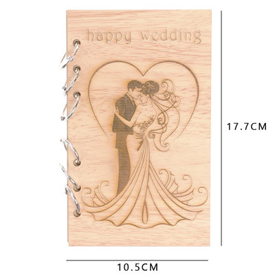 Carte de oaspeți Mică Cărți de nuntă pentru ca oaspeții să semneze Cărți de oaspeți din lemn pentru autentificare pentru oaspeți