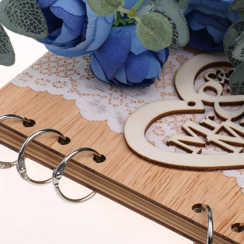 Carte de oaspeți Mică Cărți de nuntă pentru ca oaspeții să semneze Cărți de oaspeți din lemn pentru autentificare pentru oaspeți