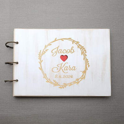 Εξατομικευμένο Ρουστίκ Βιβλίο Επισκεπτών Χαραγμένο Ξύλινο Βιβλίο Επισκεπτών Ευχές Γάμου Άλμπουμ Γάμου Δώρο για Ζευγάρι Μπομπονιέρες Γάμου