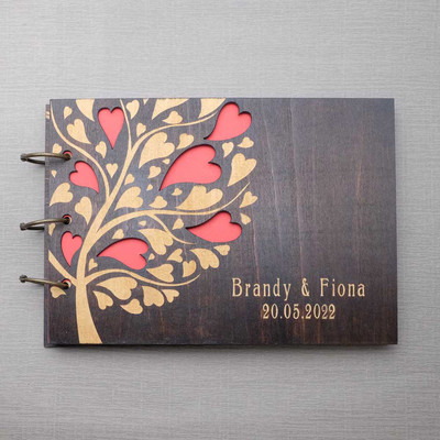 Εξατομικευμένο Ρουστίκ Βιβλίο Επισκεπτών Χαραγμένο Ξύλινο Βιβλίο Επισκεπτών Ευχές Γάμου Άλμπουμ Γάμου Δώρο για Ζευγάρι Μπομπονιέρες Γάμου