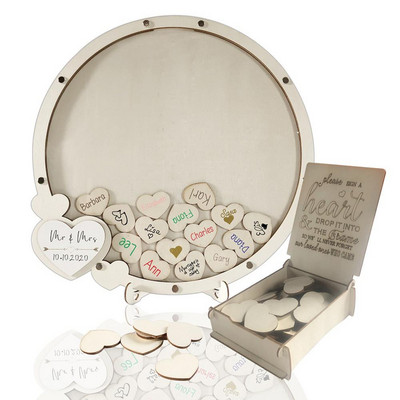 Carte de oaspeți de nuntă rustică Carte de oaspeți în formă de inimă Urări alternative dulci Urări dulci Decorațiuni de nuntă pentru recepție Uimitor