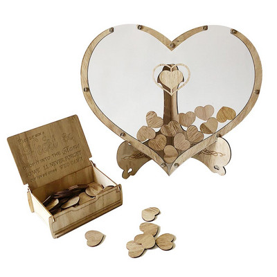 Carte de oaspeți de nuntă rustică Carte de oaspeți în formă de inimă Urări alternative dulci Urări dulci Decorațiuni de nuntă pentru recepție Uimitor