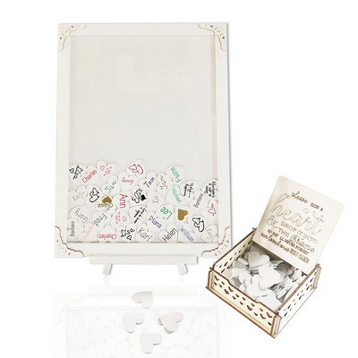 Carte de oaspeți de nuntă rustică Carte de oaspeți în formă de inimă Urări alternative dulci Urări dulci Decorațiuni de nuntă pentru recepție Uimitor