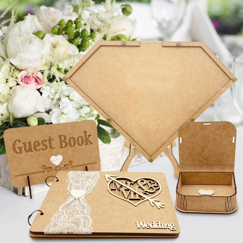 Carte de oaspeți de nuntă rustică Carte de oaspeți în formă de inimă Urări alternative dulci Urări dulci Decorațiuni de nuntă pentru recepție Uimitor