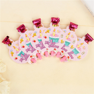 JOLLYBOOM Cartoon Blow Outs laste sünnipäevapeo tarvikud Draakonipuhutavad rullimänguasjad Kingitus 1. sünnipäevapeo kaunistuseks