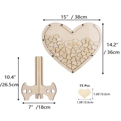 Pulmakülaliste raamatu vastuvõtt Pulmasildid Drop Box Signature Puidust õnnistuskarp Alternatiivne kodukaunistus tervituskaunistused
