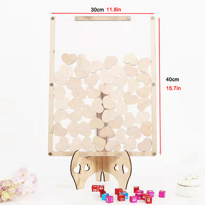 Pulmakülaliste raamatu vastuvõtt Pulmasildid Drop Box Signature Puidust õnnistuskarp Alternatiivne kodukaunistus tervituskaunistused