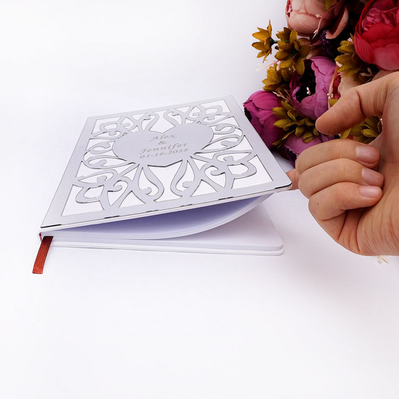 26x19cm Kāzu paraksts viesu grāmatai personalizēts albums, baltas tukšas lapas, pielāgota reģistrēšanās grāmata, ballītes dekors, labvēlīga viesu dāvana