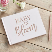 Rumenilo Rose Gold Baby Shower Knjiga gostiju Darovi Poklon za uspomenu, neutralni Baby Shower, novi foto album za bebe, Knjiga gostiju