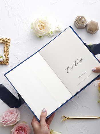 Κάρτα όρκων γάμου Μπομπονιέρα Βιβλίο όρκου νύφης και γαμπρού Α4 Βελούδινο κάλυμμα με φιόγκους Νυφικό δώρο Ρομαντικό Διακήρυξη αγάπης Φωτογραφία Στήριγμα