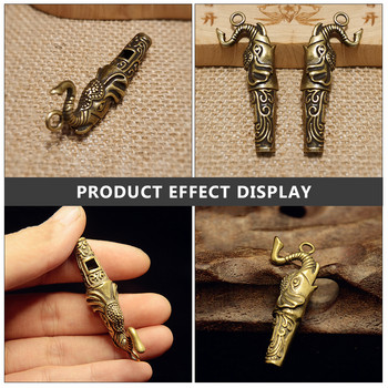 Ключодържател за свирка Survival Metal Emergency Outdoor Elephant Portable Safety Copper Decor Aid First Whistles Мини висулки