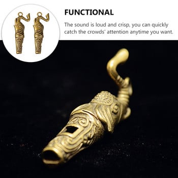 Ключодържател за свирка Survival Metal Emergency Outdoor Elephant Portable Safety Copper Decor Aid First Whistles Мини висулки