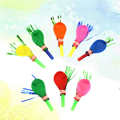 30 Pcs Blow Outs Balloon Musical Fringed Glitter Blowouts για χριστουγεννιάτικο γιορτινό πάρτι γενεθλίων