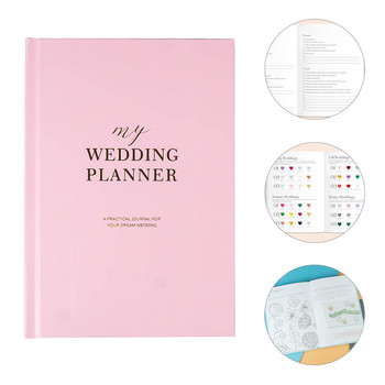 Wedding Planner Planning Νυφικό Βιβλίο Organizer Σημειωματάριο Σημειωματάριο Ημερολόγιο ντους Περιοδικό αρραβώνων Δώρο Ημερολόγιο Νύφη βιβλιοδεσίας Δώρα