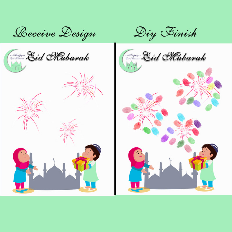 2023 m. Naujųjų metų islamo musulmonų EID festivalio dekoravimo suvenyras EID Mubarako svečių knyga EID vakarėlio dekoravimui HK152