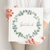 Carte de nunta de semnat pentru invitati Frunze de eucalipt personalizate Decoratiuni de nunta minimaliste romantice pentru botez de petrecere