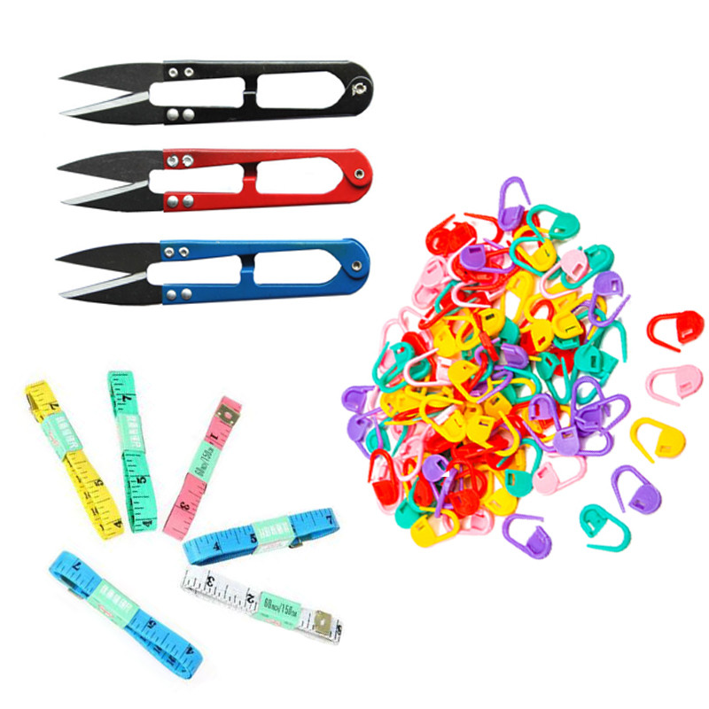 122/100/22tk DIY 22 Suurused Heegelnõelad Nõelad Silmused Kudumine Käsitöökohver Heegeldatud agulha komplekt Kudumisriistad Õmblustööriistad