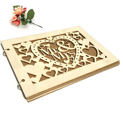 Carte de oaspeți de nuntă Cadouri de nuntă personalizate pentru invitați Album foto de bricolaj Rustic 20/30 de pagini Carte de semnături Decor petrecere de nuntă