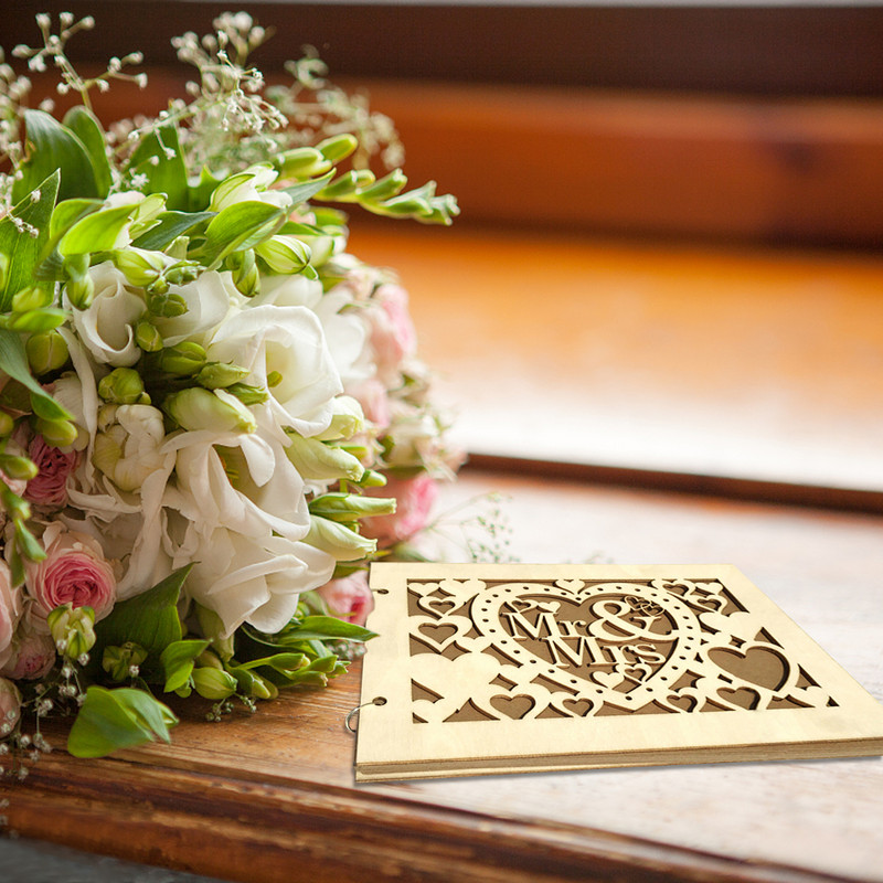 Carte de oaspeți de nuntă Cadouri de nuntă personalizate pentru invitați Album foto de bricolaj Rustic 20/30 de pagini Carte de semnături Decor petrecere de nuntă