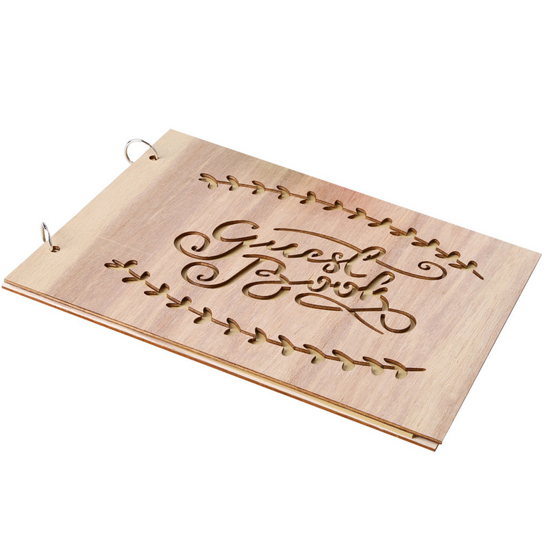 Nauja medinė vestuvių svečių knyga Priėmimo knyga Prisijungimo knyga Asmeniniai pono ir ponios nuotraukų rėmeliai vestuvių dekoravimo reikmenys