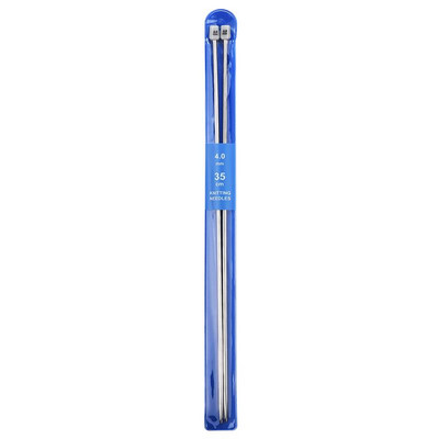 Vienas rinkinys 35 cm tiesios mezgimo adatos iš nerūdijančio plieno nėrimo kabliukas „pasidaryk pats“ megztinis, pynimas, mezgimo įrankiai, dydis 2–10 mm siuvimo įrankiai