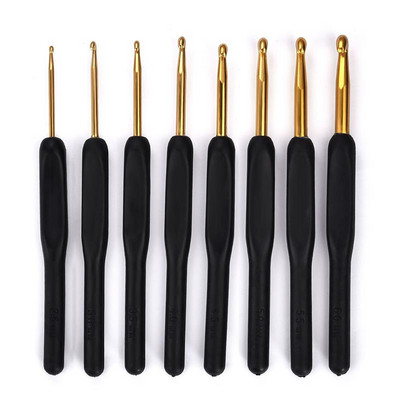 8 buc. Amestecul colorat Dimensiune 2,5 mm-6 mm Croșetat tricot țesătură fire artizanat ac de tricotat mâner din plastic cârlige de tricotat ace instrumente