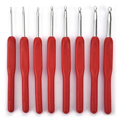 8 buc. Amestecul colorat Dimensiune 2,5 mm-6 mm Croșetat tricot țesătură fire artizanat ac de tricotat mâner din plastic cârlige de tricotat ace instrumente