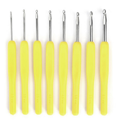 8 buc. Amestecul colorat Dimensiune 2,5 mm-6 mm Croșetat tricot țesătură fire artizanat ac de tricotat mâner din plastic cârlige de tricotat ace instrumente