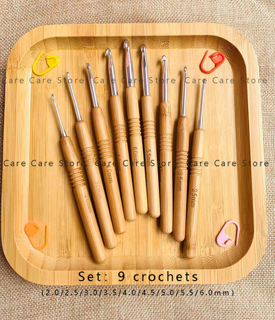 Σετ βελόνες πλεξίματος Bamboo Knitting Pro Σετ βελονάκια πλεξίματος Ξύλινες βελόνες πλεξίματος με δωρεάν αποστολή σετ κροσέ