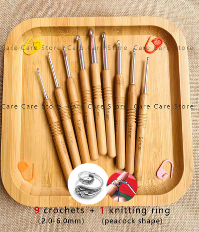 Σετ βελόνες πλεξίματος Bamboo Knitting Pro Σετ βελονάκια πλεξίματος Ξύλινες βελόνες πλεξίματος με δωρεάν αποστολή σετ κροσέ