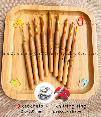 Σετ βελόνες πλεξίματος Bamboo Knitting Pro Σετ βελονάκια πλεξίματος Ξύλινες βελόνες πλεξίματος με δωρεάν αποστολή σετ κροσέ