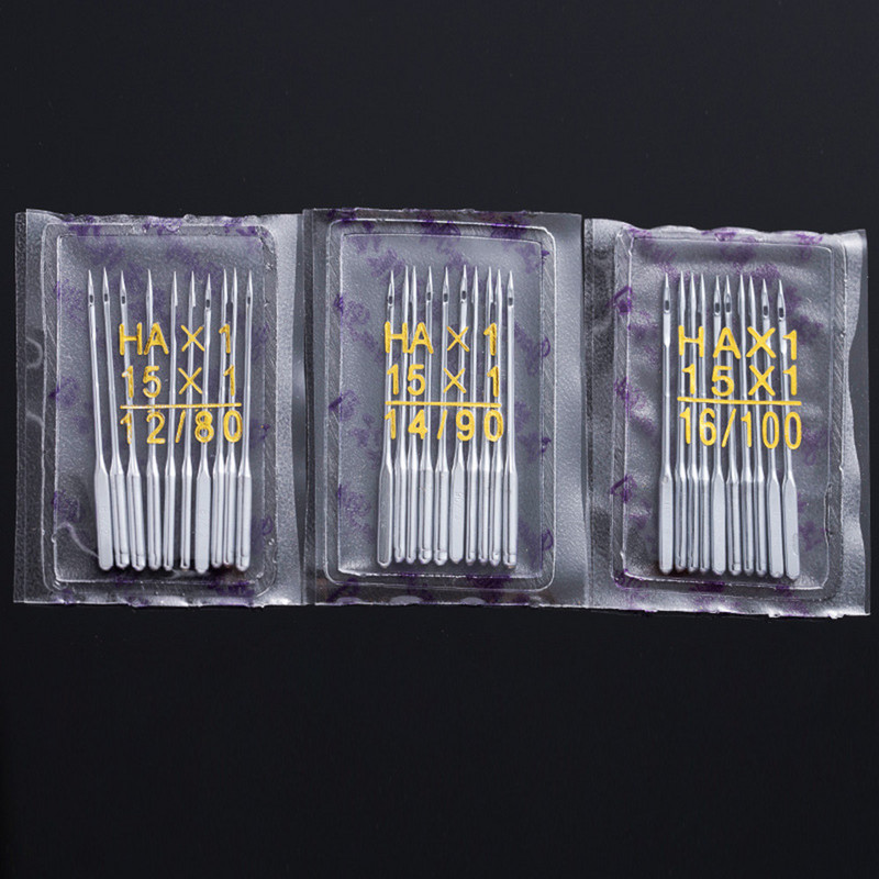 10db varrótű univerzális 15x1 130x705H vegyes készlet csomagolás Tartós varrótartozékok minden márkájú háztartási varrógéphez