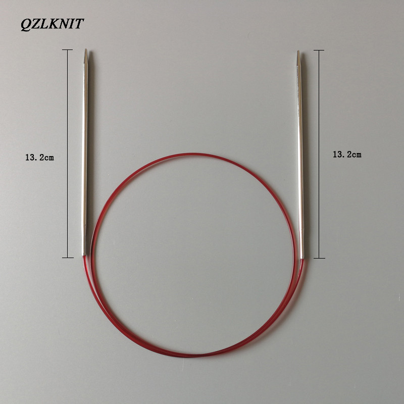 QZLKNIT 80cm/60cm Tub de nailon de înaltă calitate ace circulare de tricotat pulovere instrumente de țesut lână fire de bumbac bricolaj accesorii de tricotat