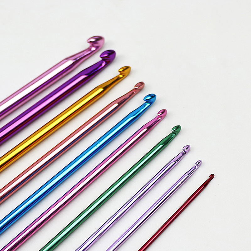 Set pletenih igala od 11 komada, razne boje, tuniške, afganistanske aluminijske igle za pletenje, kuke, set alata za šivanje DIY