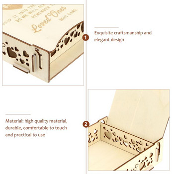 Дървена кутия с държач във формата на сърце Сватбена табела Кутия със сърце Кутия за съобщения Любовен сватбен подарък Книга за гости