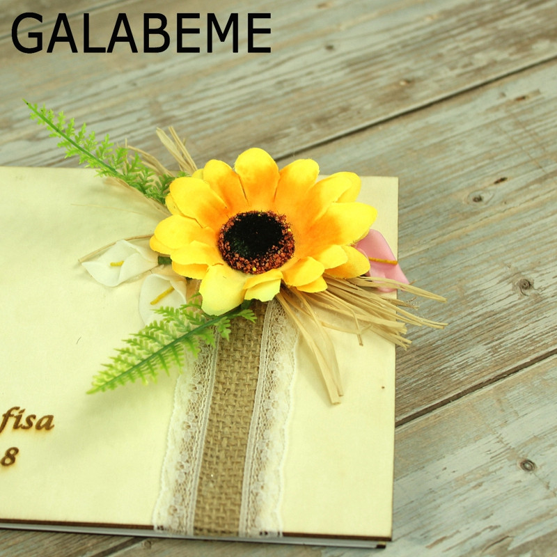 21,5X15cm Isikupärastatud nimed kuupäev kohandatud logo Külalisteraamat Allkiri Raamatud Rustikaalne puidust külalisteraamat Vintage pulmadekoratsioon