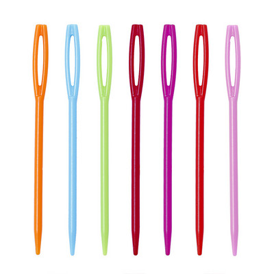 20Vnt 7cm/9cm Vaikams Spalvingos plastikinės adatos Gobelenas Binca Siuvimo siūlų adatos Plastikinės adatos vaikams