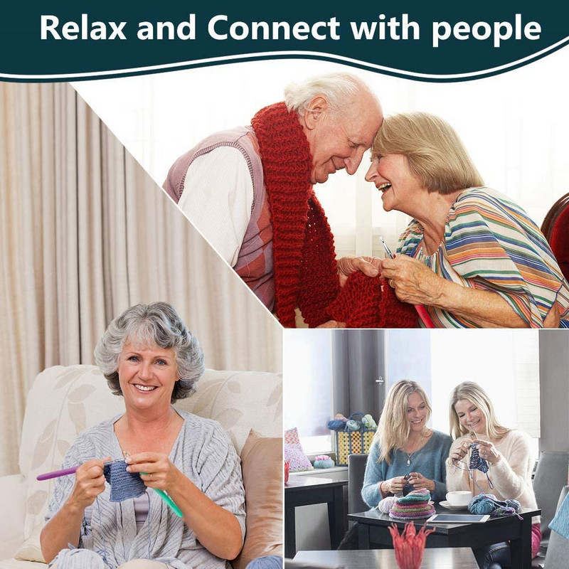 8/36 vnt. nėrimo kabliukai, ergonomiški nėrimo kabliukai, ypač ilgos nėrimo adatos, mezgimo ir nėrimo reikmenys pradedantiesiems, patogūs