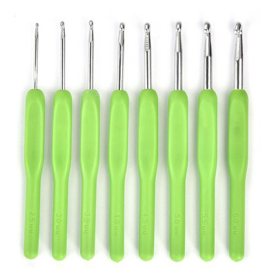 8/16 τεμ./Σετ Βελόνες πλεξίματος ABS Λαβή Βελονάκια Σετ βελόνες πλεξίματος με λαβή 0,5mm-2,5mm Εργαλείο ύφανσης πουλόβερ με νήμα