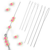 2 tk roostevabast terasest suur silm 0,15-0,7 mm pärlimisnõel helmeste jaoks Keermepael Ehted Käevõru Kaelakee Tööriistanõelad DIY