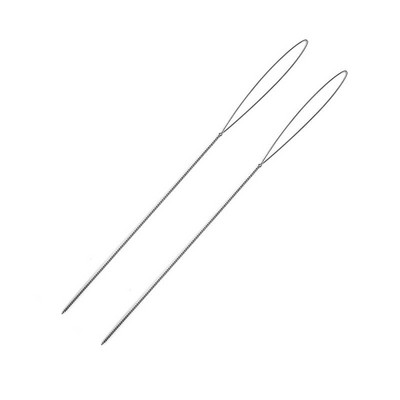 2 tk roostevabast terasest suur silm 0,15-0,7 mm pärlimisnõel helmeste jaoks Keermepael Ehted Käevõru Kaelakee Tööriistanõelad DIY