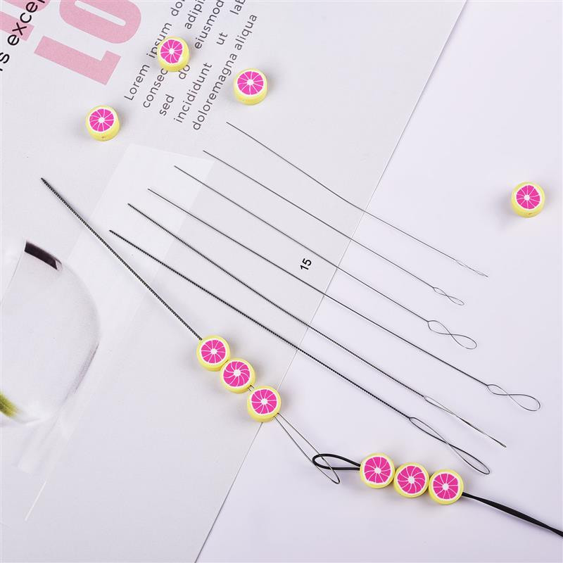 2 tk roostevabast terasest suur silm 0,15-0,7 mm pärlimisnõel helmeste jaoks Keermepael Ehted Käevõru Kaelakee Tööriistanõelad DIY