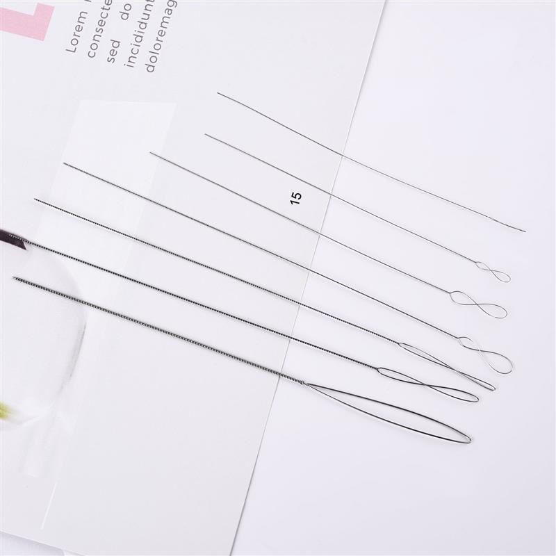 2 tk roostevabast terasest suur silm 0,15-0,7 mm pärlimisnõel helmeste jaoks Keermepael Ehted Käevõru Kaelakee Tööriistanõelad DIY