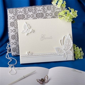 96 страници Булка Младоженец Сватбена книга за гости Бяла книга за подписване Сватбена украса Булчински душ Книга за гости Годежен подарък