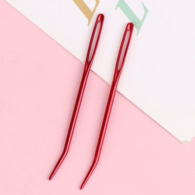 2/10 db fonal kötőtű kárpit, hajlított hegyű tűk horgoláshoz, nagy szemű görbülethez Tompa tűfonal szövőtű varróeszköz