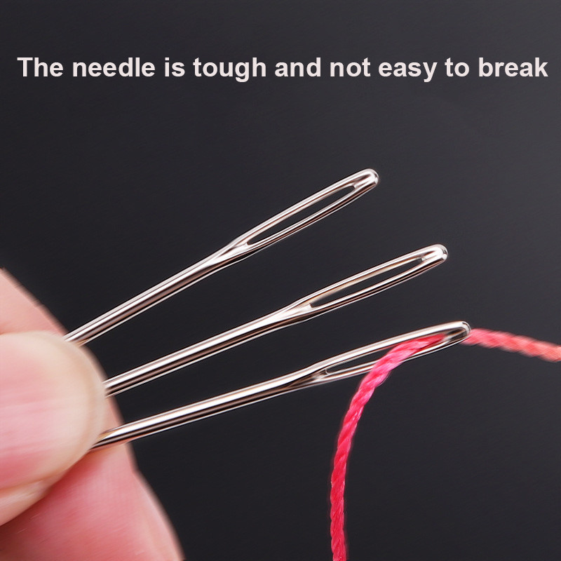 6/12/30 buc Ace pentru cleștare cu punct de cruce Coada de aur Ac tocit Ac orb Vârstnici Orificiu lateral pentru ac DIY Instrumente de cusut